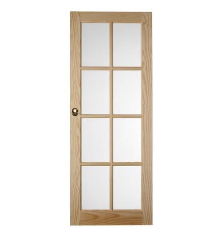 8 Light Clear Pine Glazed Door