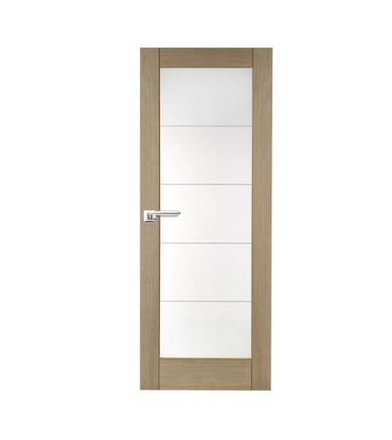 Linear Oak Glazed Door