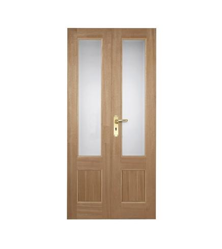 Glazed Hardwood French Doors