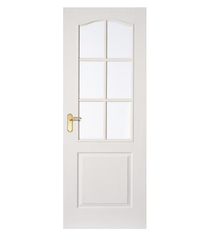 Arched Top Grained 6 Light Glazed Door