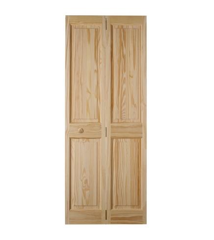 4 Panel Clear Pine Bi-Fold Door