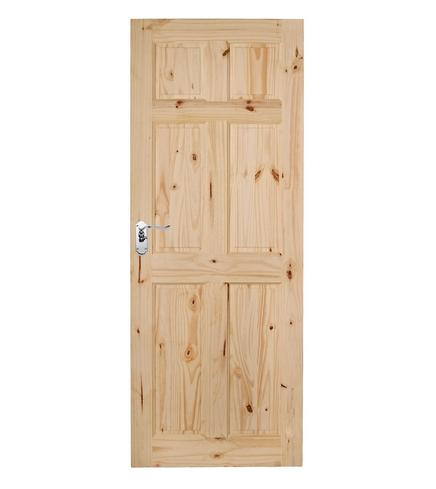 6 Panel Knotty Pine Door
