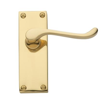 Victorian Scroll Brass door handles