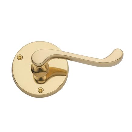 Victorian Scroll Brass Rose door handle