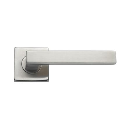 Burford Brushed Stainless Steel Square Rose Door Handle Burford Brushed Stainless Steel Square Rose Door Handle