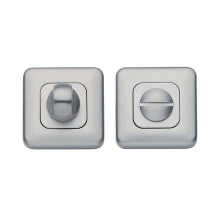 Satin Nickel Square Bathroom Turn